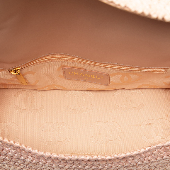 Pre-Loved Chanel CC Woven Raffia Flap - Picture 4 of 8